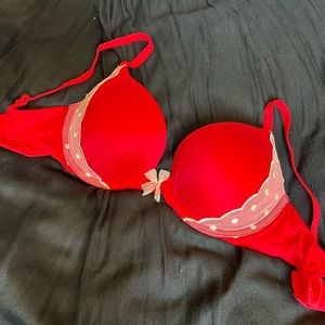 Red Polka Dot Fabulous Plunge